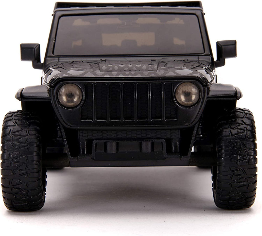 Jada Toys Just Trucks 1:24 2020 Jeep Gladiator with Rack Die-cast Car Black B&M, Toys for Kids and Adults
