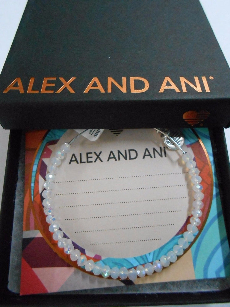 Alex and Ani Brilliance Bead Moonlight White/Shinny Bracelet