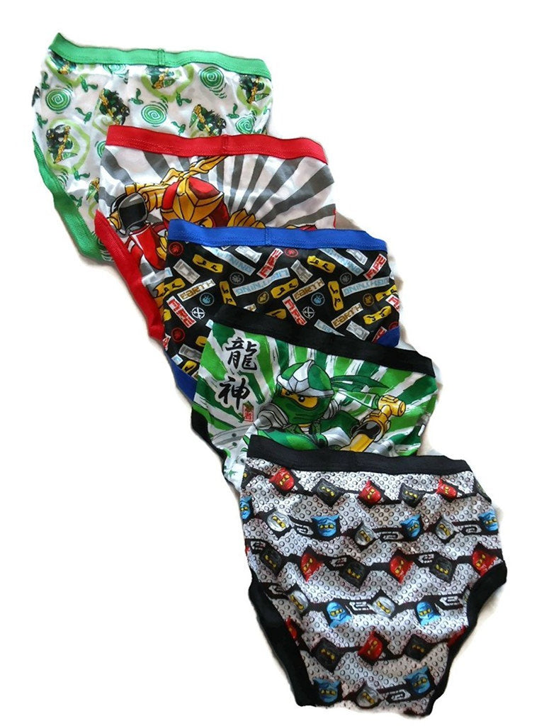 Handcraft Little Boys' Lego Ninjago  Brief (Pack of 5)