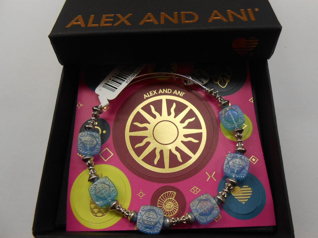 Alex and Ani Womens Square Halo Ocean Bangle