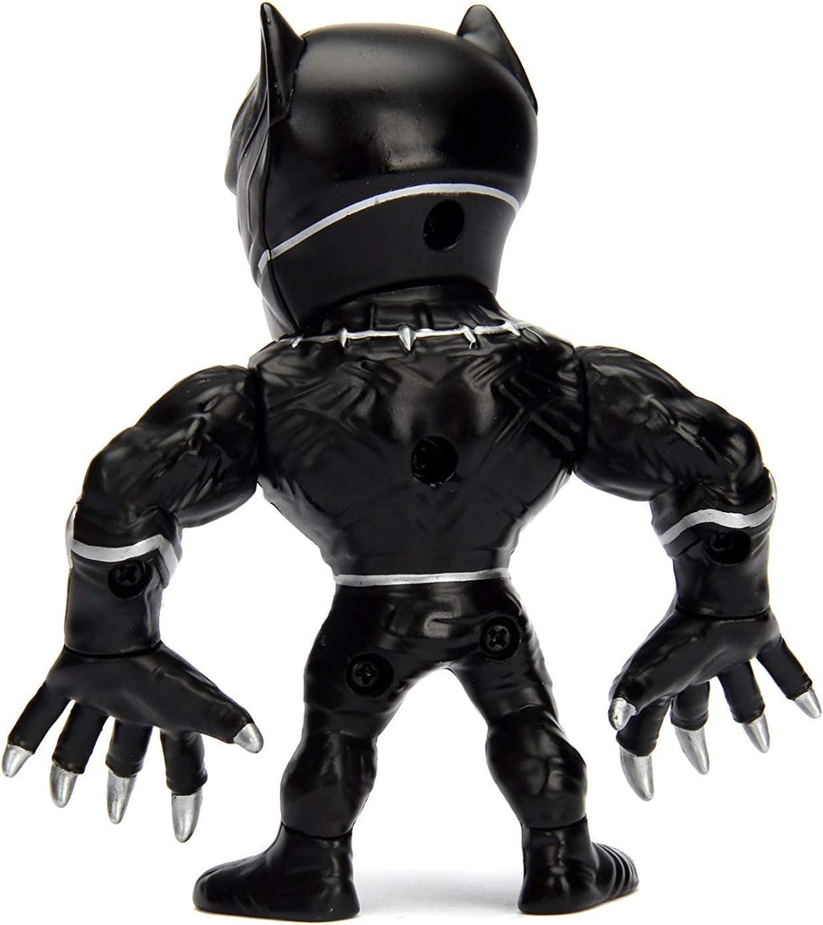 Jada Toys Metalfigs Marvel Avengers Black Panther 100% Die-cast Metal Collectible Figure, 4", Black