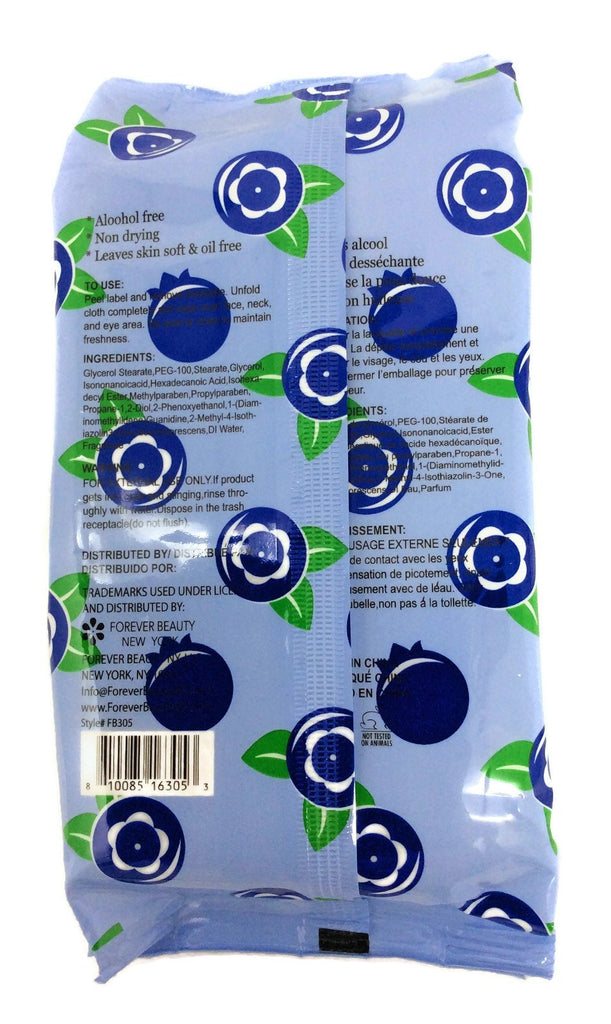 Forever Beauty Makeup Removing Wipes Face Cleaning Fragrant, 60 Count, Alcohol Free