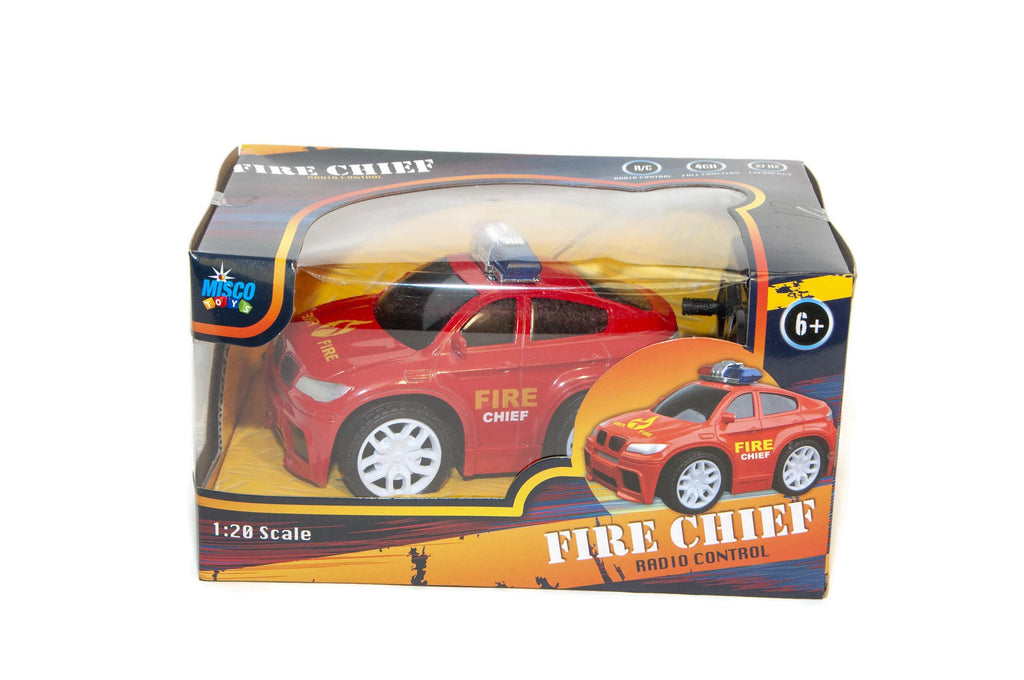 Remote Control Car Fire Chief Or Police Patrol Electric Sport Vehicle 1:20 Scale