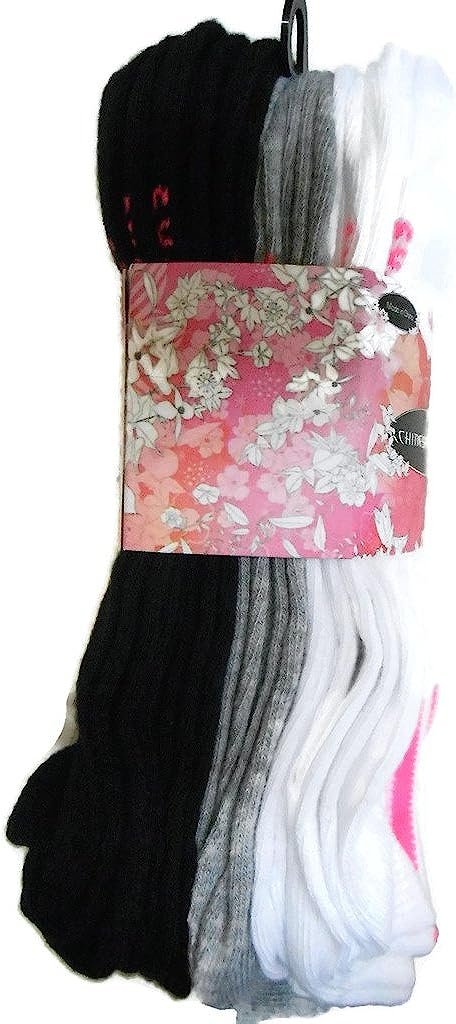 Chinese Laundry Women's Ladies Comfortable Daily Performance 10-Pack No-Show Socks Black White Polyester Spandex Blend Color Pop Top