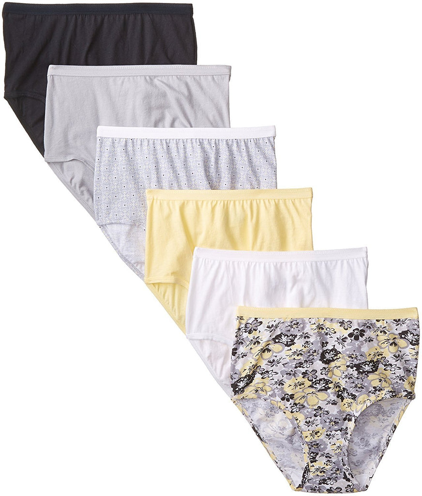 Fruit of the Loom Women's 6 pack Cotton Brief Panties