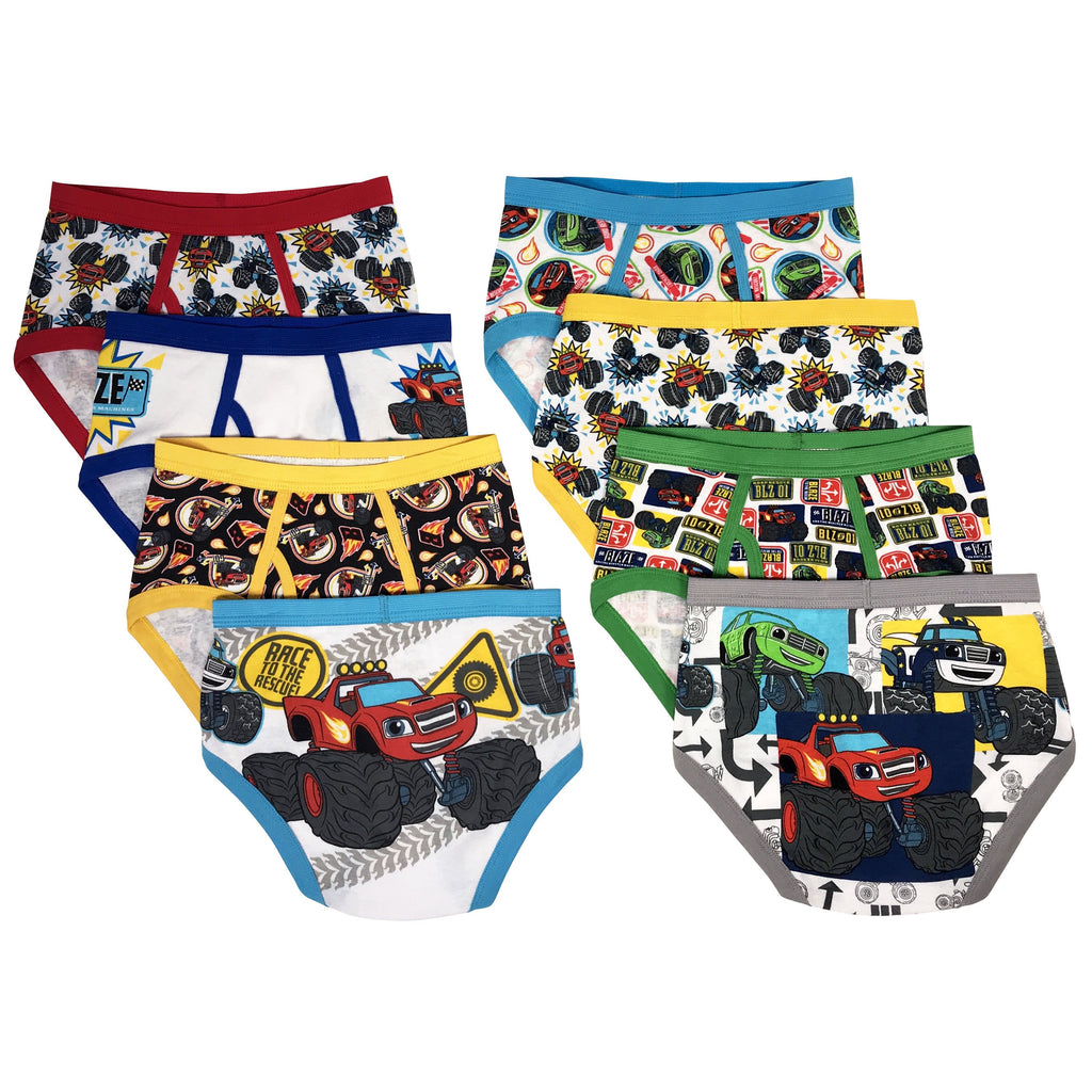Handcraft Blaze Monster Machines Boys Underwear - 8-Pack Toddler/Little Kid/Big Kid Size Briefs Trucks