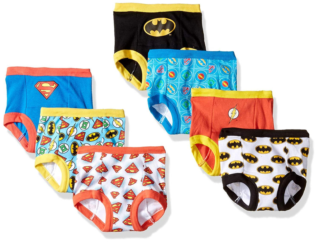 DC Comics Boys' Toddler Superman, Batman and More 7-Pack Training Pants 2t, 3t, 4t