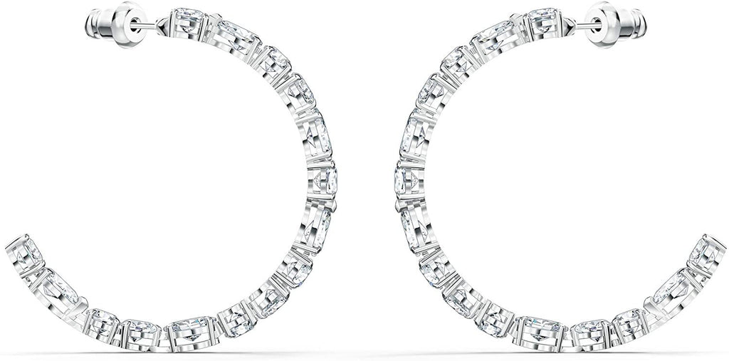 SWAROVSKI Women's Tennis Deluxe Rhodium Plated White Crystal Jewelry Collection