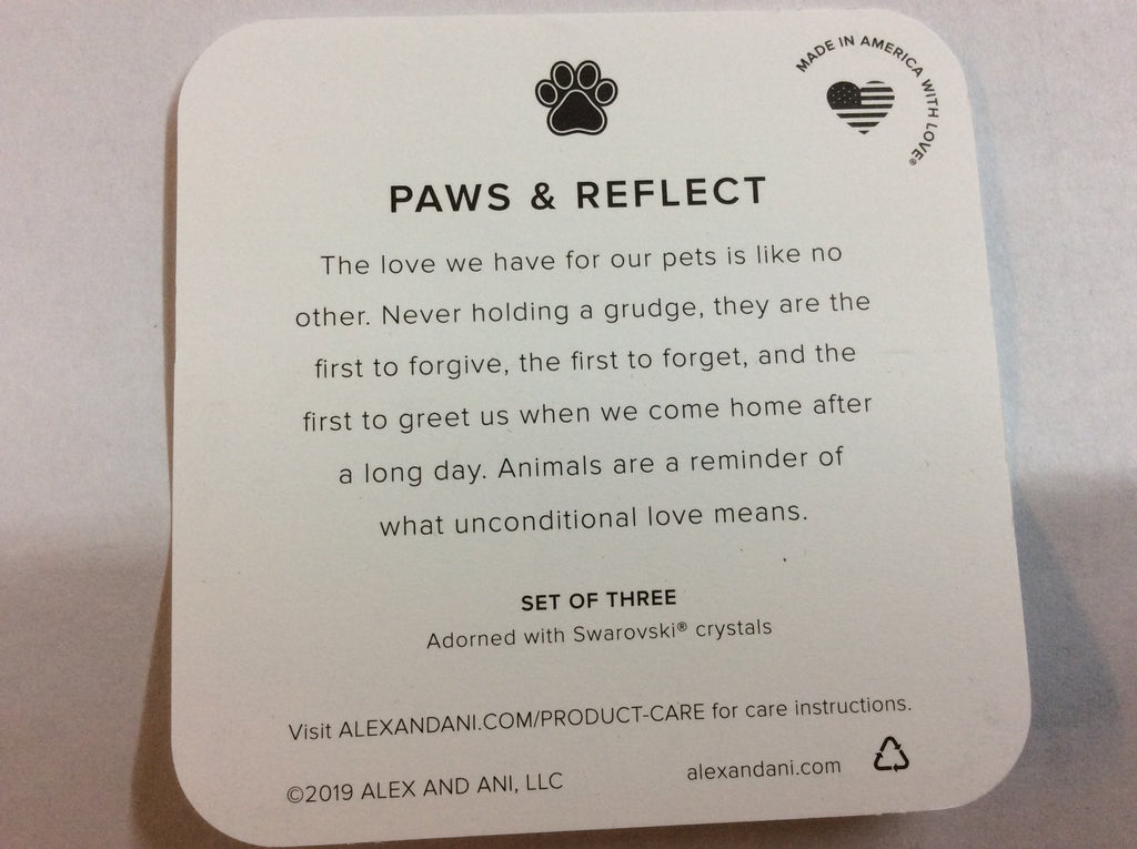 Alex and ANI Paws and Reflect Set of 3, Two-Tone Bangle Bracelet Rafaelian Rose Gold One Size
