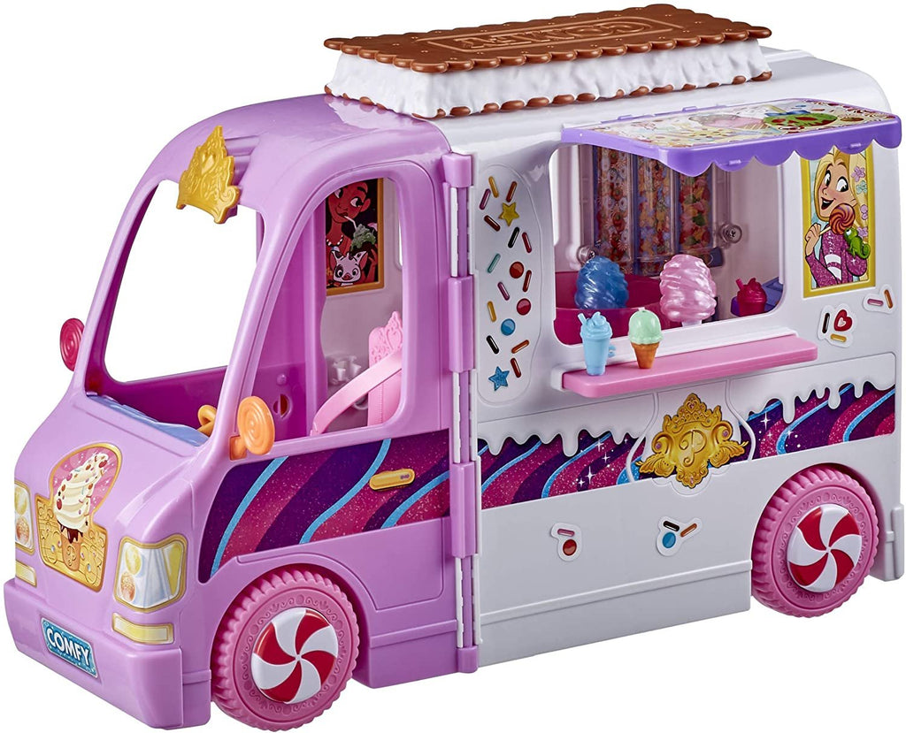 Disney Princess Comfy Squad Sweet Treats Truck, Playset with 16 Accessories, Pretend Ice Cream Shop, Toy for Girls 5 Years Old and Up