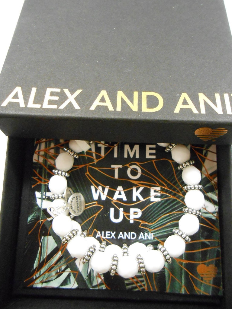 Alex and Ani Spirit Wrap, Cloud White/Rafaelian Gold Bangle Bracelet