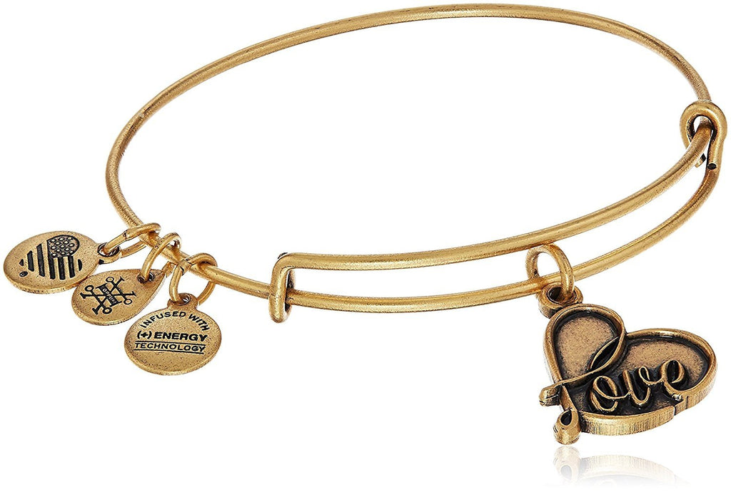Alex and Ani Womens Path of Symbols - Love IV Charm Bangle