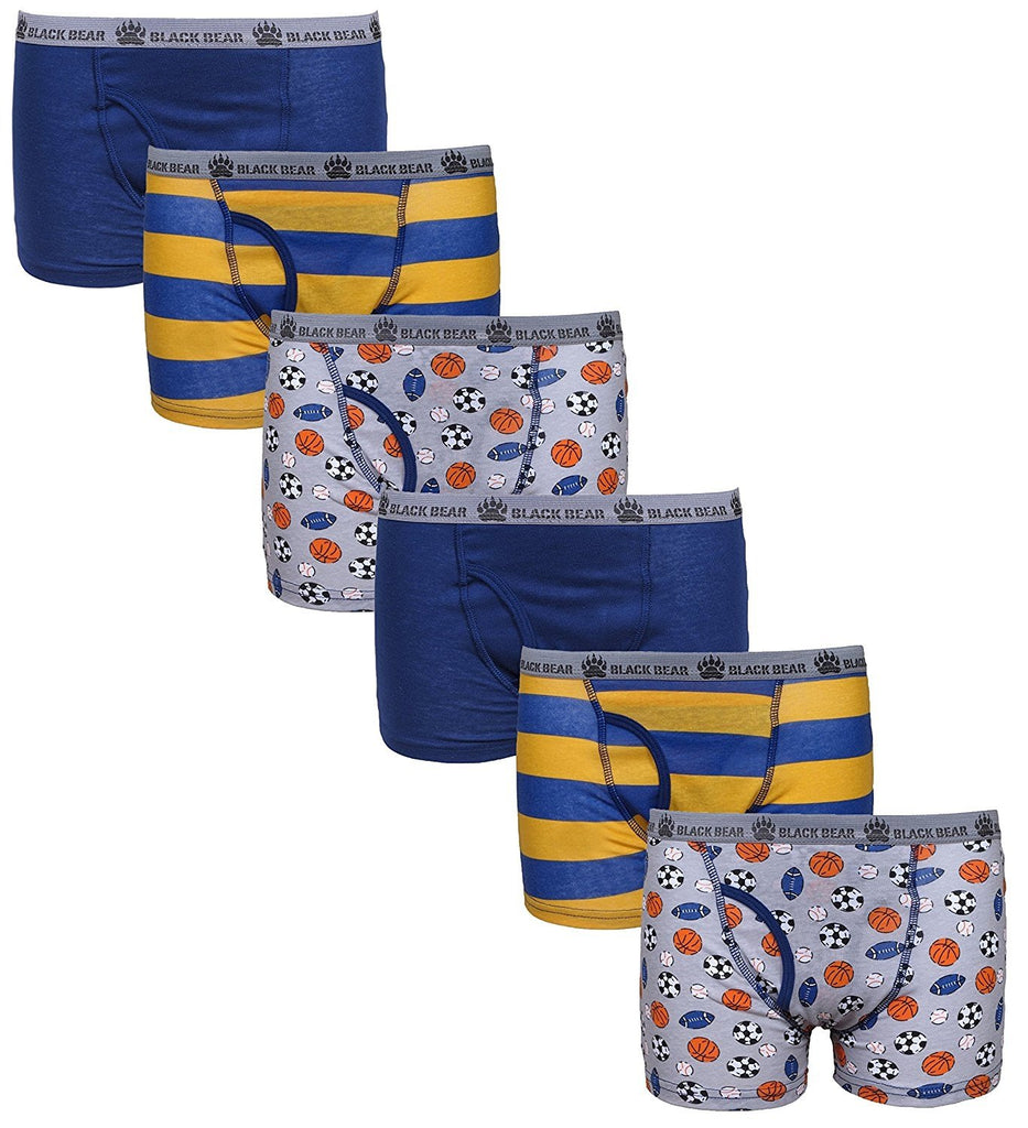 Black Bear Boys' Boxer Briefs (Pack of 6)