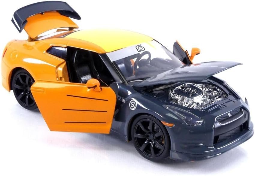 Naruto 1:24 2009 Nissan GT-R(R35) Die-Cast Car & 2.75" Naruto Figure, Toys for Kids and Adults