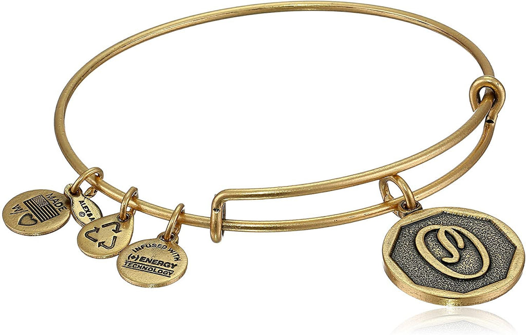 Alex and Ani Womens Initial O Charm Bangle