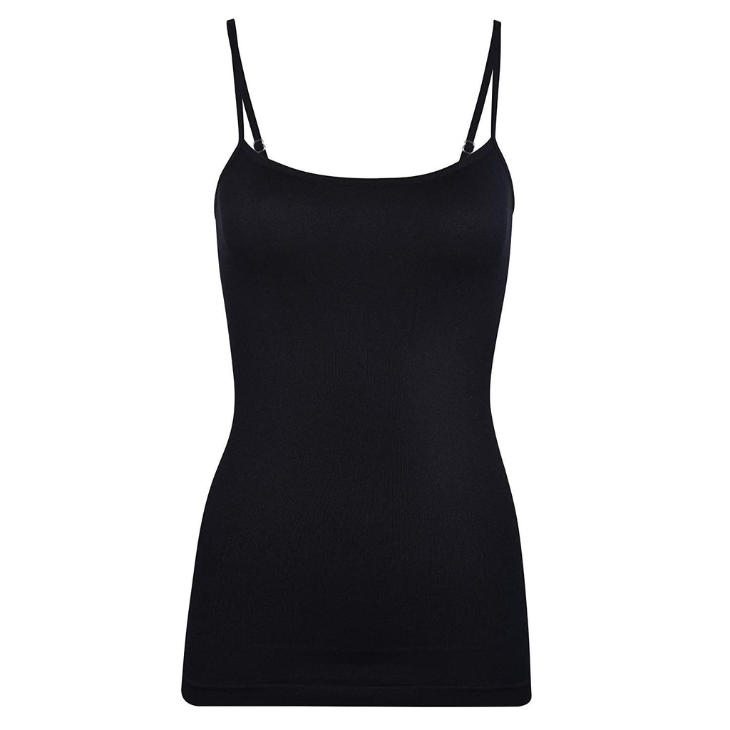 Donna Loren Women's Adjustable Spaghetti Strap Body Shaping Tank Top Camisole Shapewear, 2-Piece Set