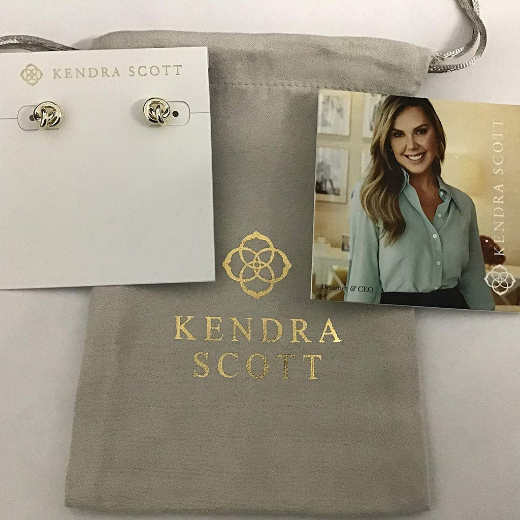 Kendra Scott Presleigh Love Knot Stud Earrings in Gold