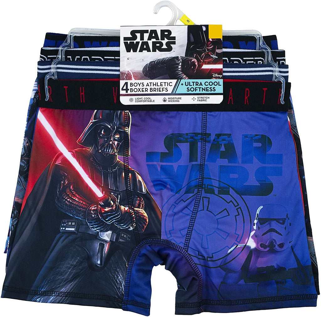 Star Wars Boys Boxer Briefs - 4-Pack Underwear Spandex Comfortable