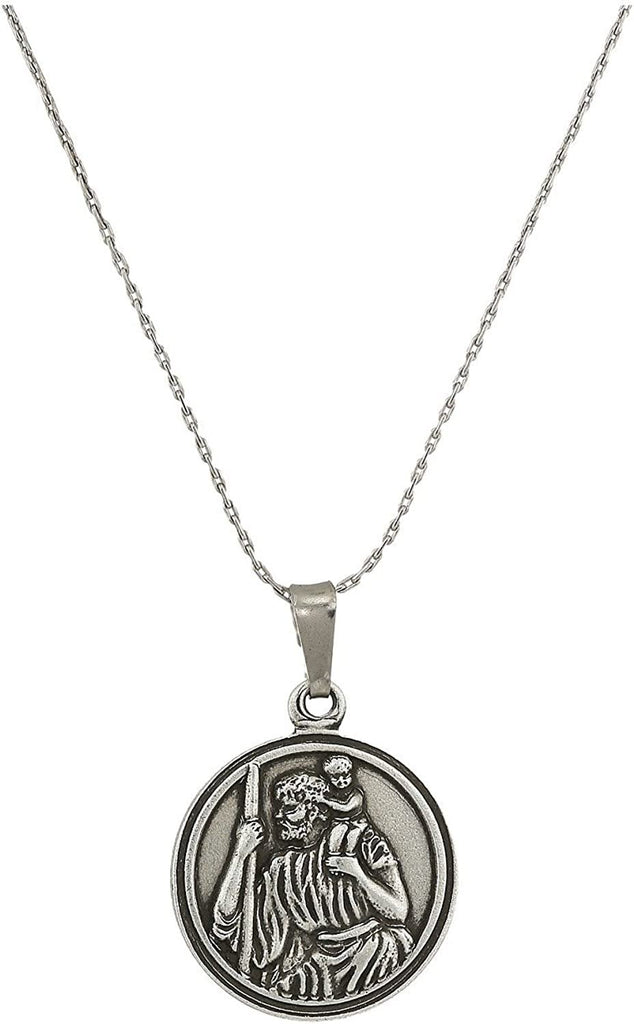 Alex and Ani Saint Christopher III 32" Expandable Necklace Rafaelian Silver One Size