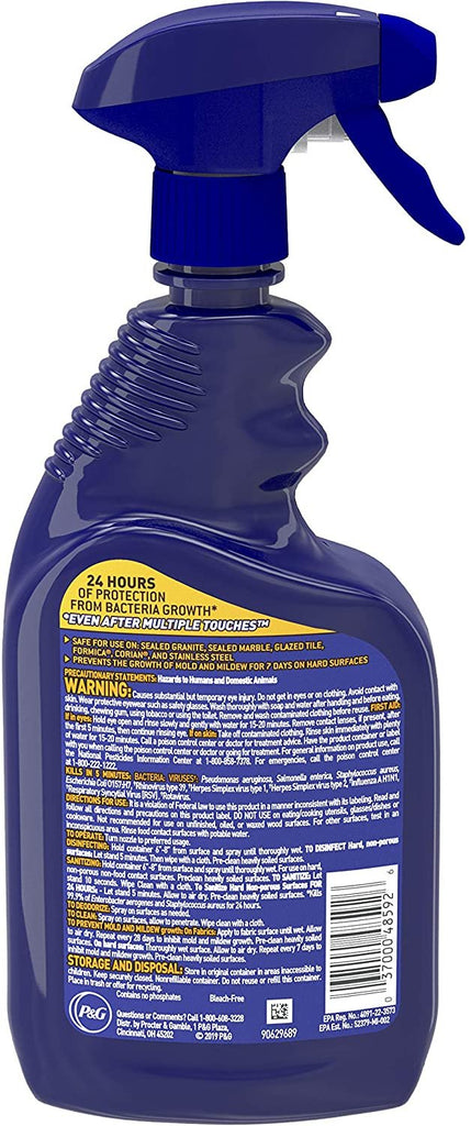 Microban Disinfectant Spray, 24 Hour Sanitizing and Antibacterial Spray, Bathroom Cleaner, Citrus Scent, 4 Count, 22 fl oz Each