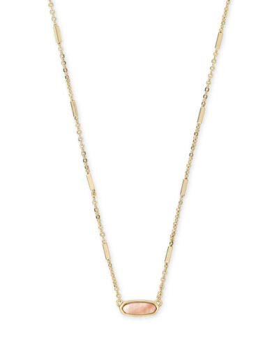 Kendra Scott Petite Miya Pendant Necklace in Peach Pearl In Gold