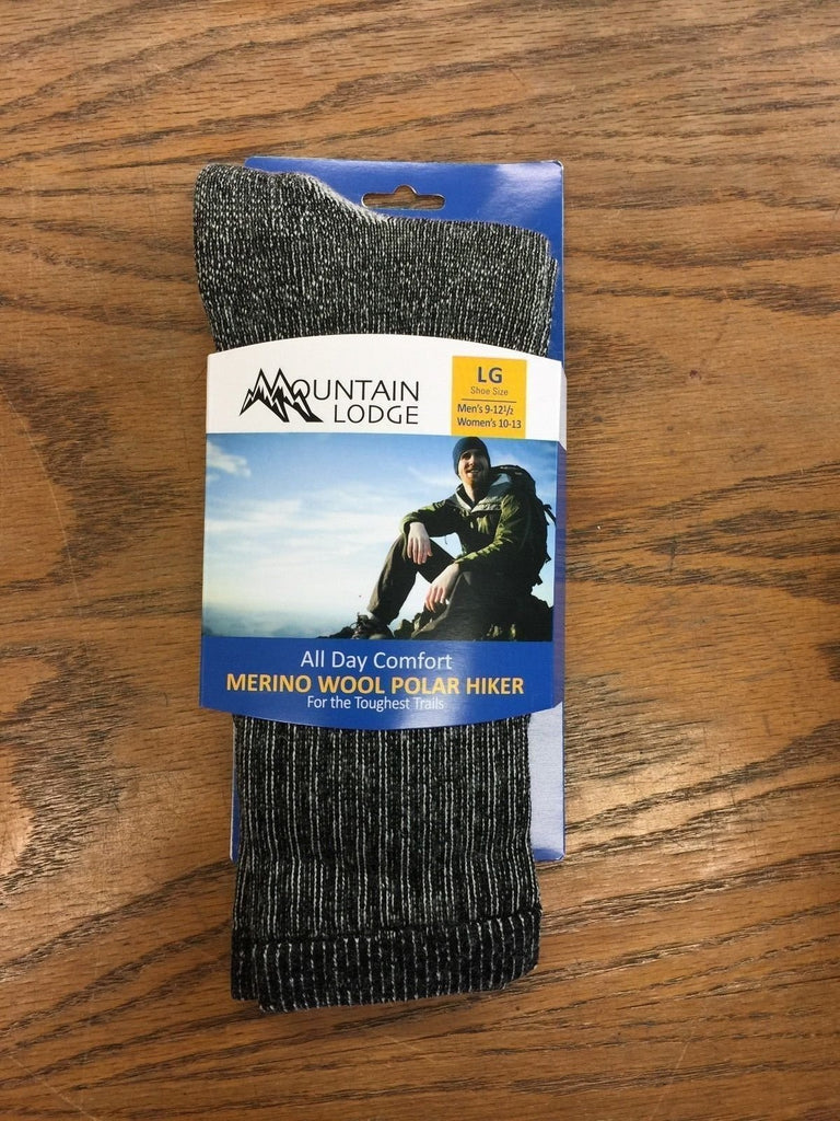 Merino Wool Polar Hiker Socks 3 PAIRS Black/Brown MEN'S AND WOMAN'S MADE IN USA!