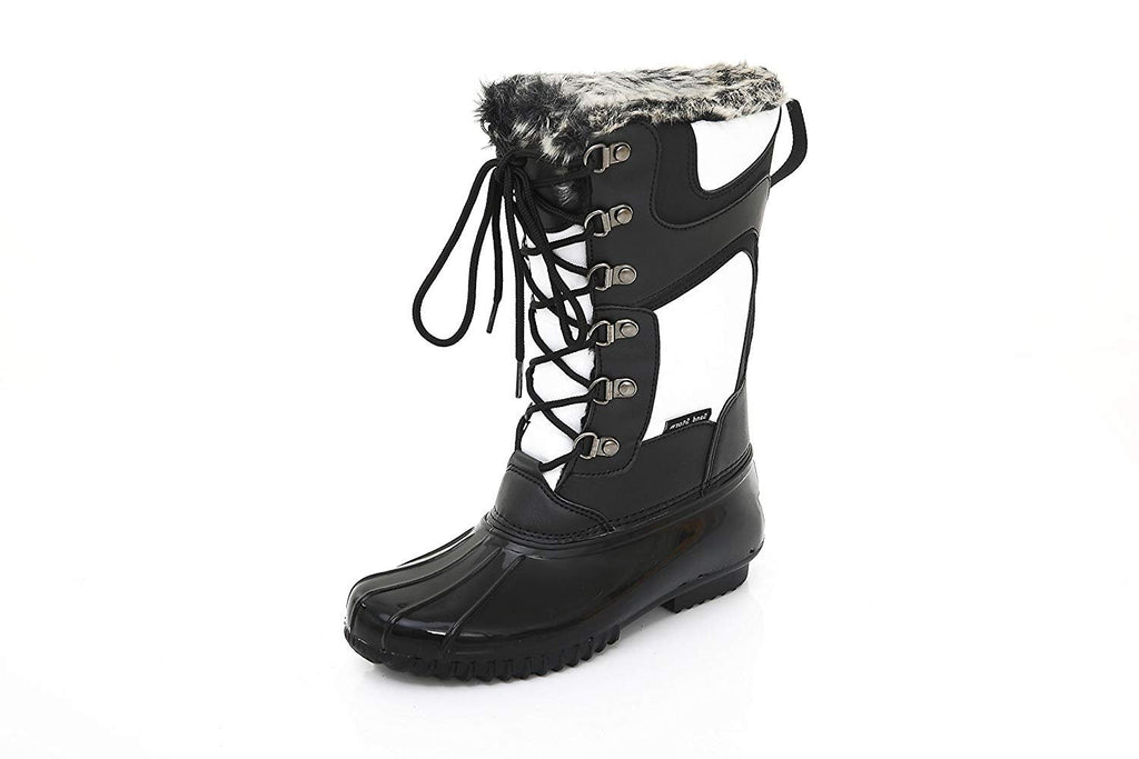 Womens Winter Snow Boots Tall - Insulated Lace-Up Closure Comfortable Weatherproof