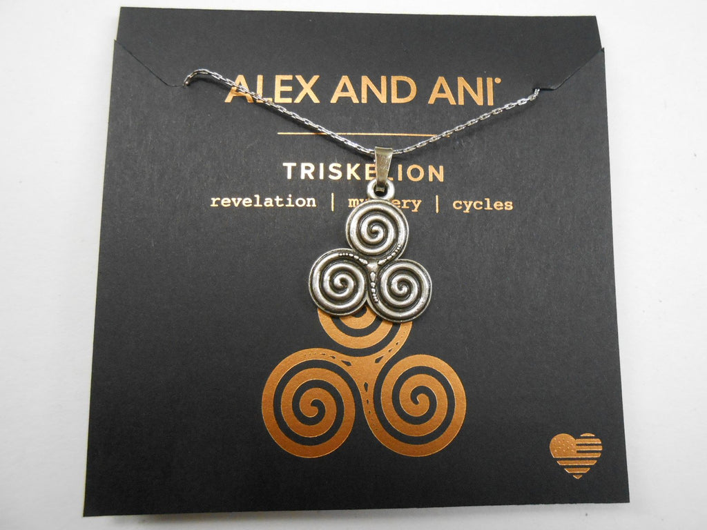 Alex and Ani Triskelion Expandable Necklace Rafaelian Silver