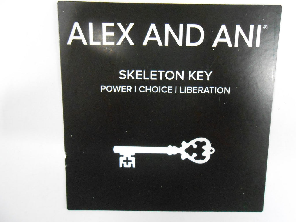 ALEX AND ANI Skeleton Key Bangle Bracelet in Rafaelian Gold