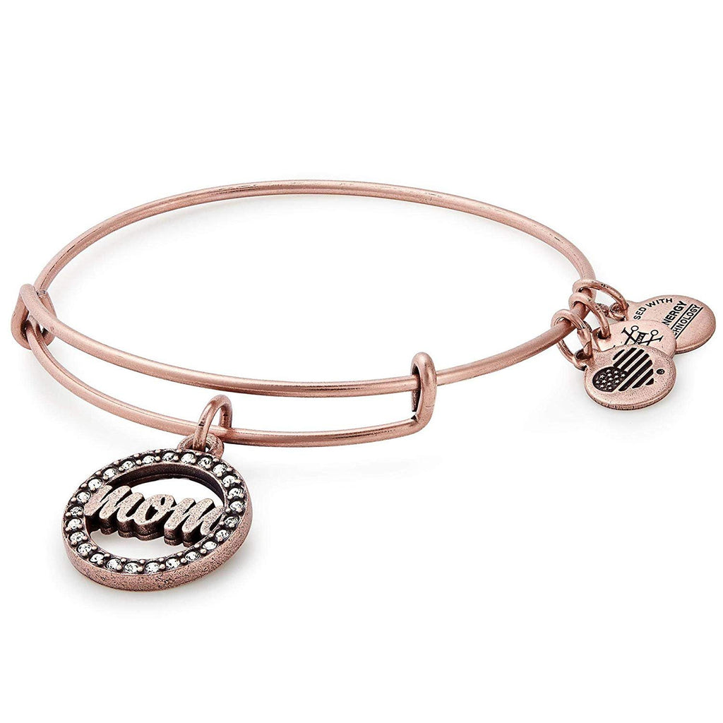 Alex and Ani Womens Crystal Infusion, Mom Bangle Rafaelian Rose Gold One Size