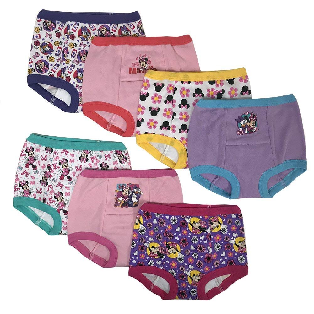 Disney Girls' Toddler 7-Pack, Minnie Assorted, 2T