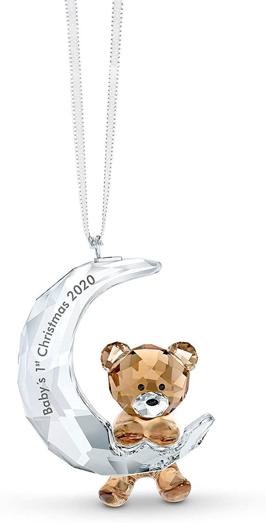 SWAROVSKI Baby’s 1st Christmas Ornament 2020, Brown