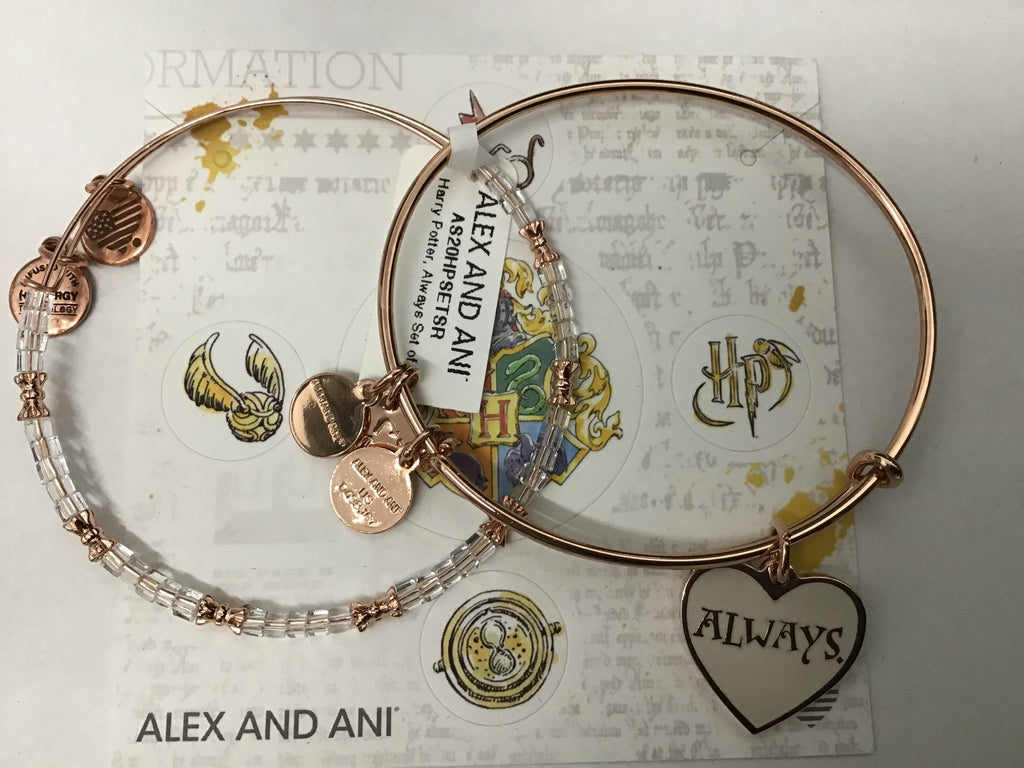 Alex and ANI Harry Potter Bangle Bracelet Rose Gold/Always One Size