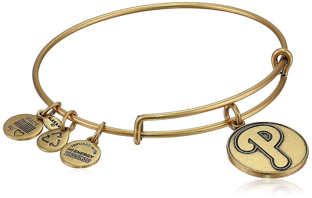 Alex and Ani "Major League Baseball" Sports Logo Expandable Wire Bangle Bracelet, 7.75"