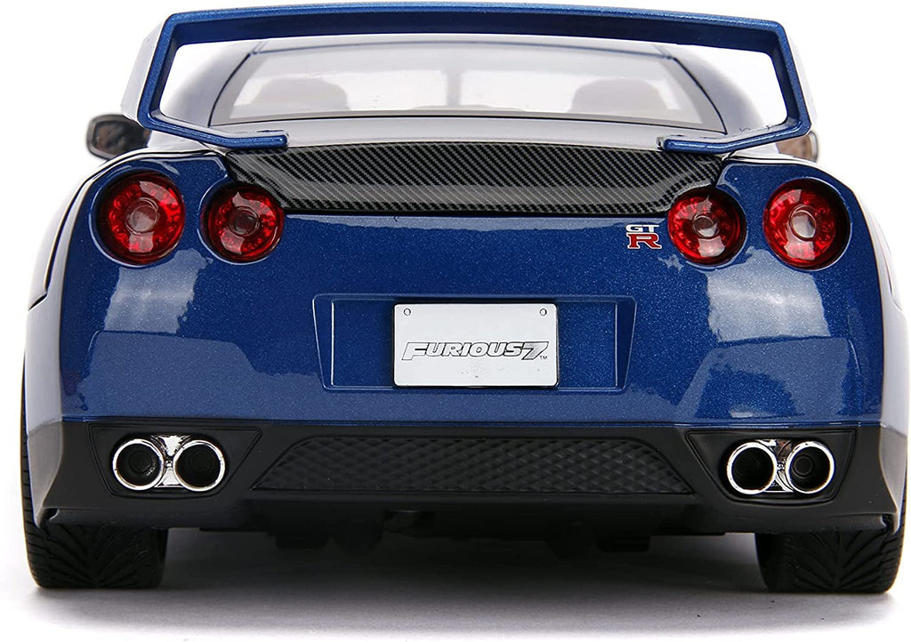 Fast & Furious 1:18 Nissan GT-R R35 & 3" Brian Figure, Toys for Kids and Adults