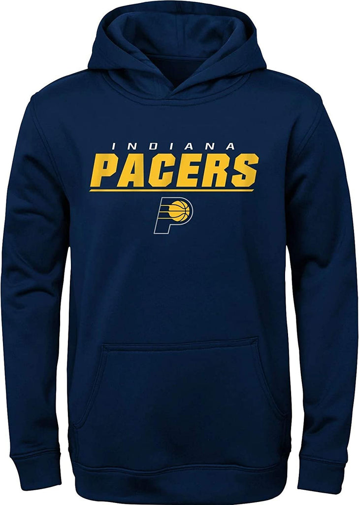 NBA Youth 8-20 Team Color Alternate Static Performance Sweatshirt Pullover Hoodie (Indiana Pacers Navy, 10-12)