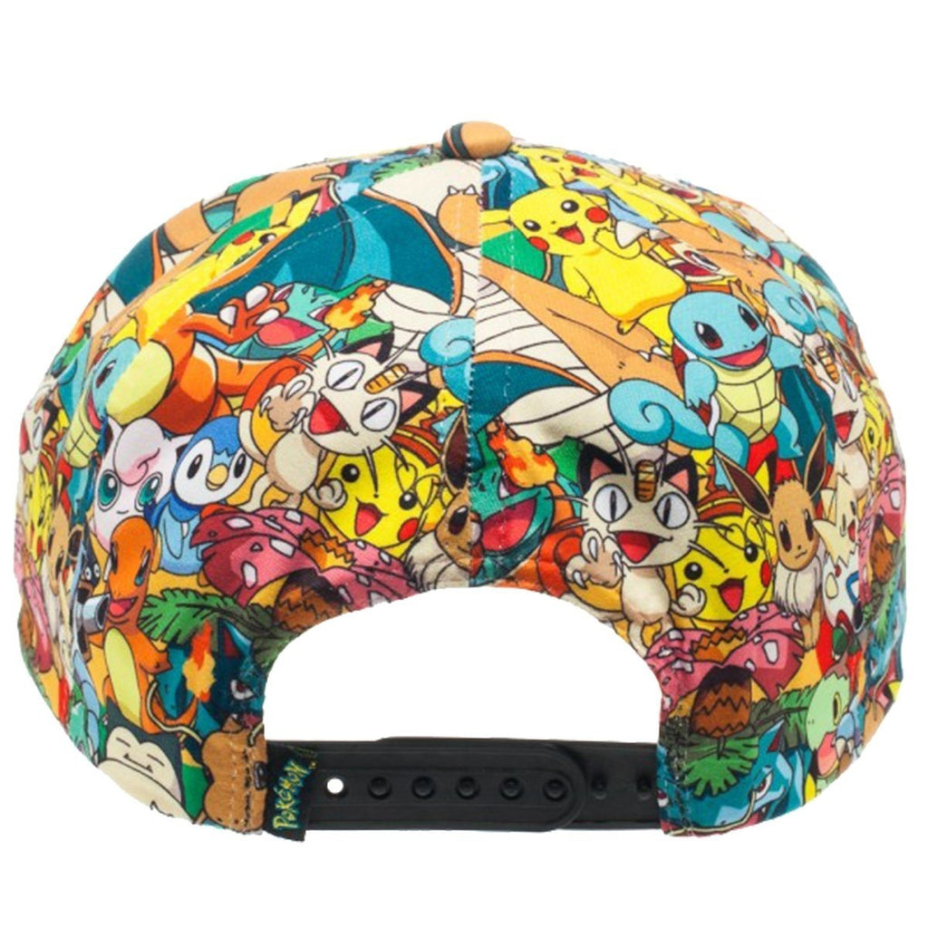 BIOWORLD Pokemon All Over Print Sublimated Snapback Cap Hat