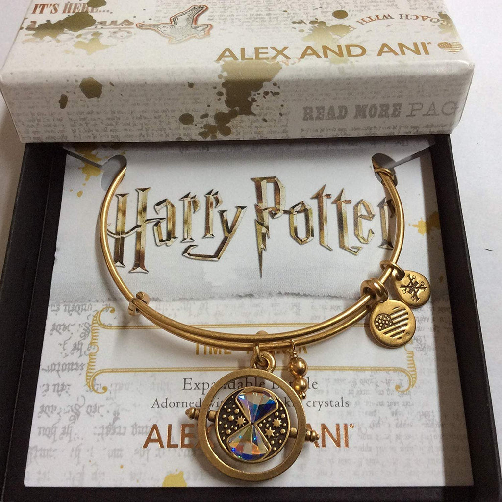 Alex and Ani Harry Potter Time Turner Bangle Bracelet Shiny Gold