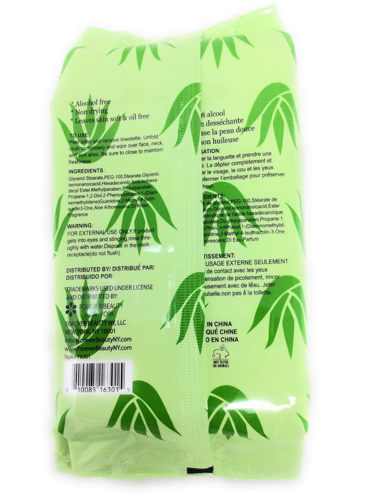 Forever Beauty Makeup Removing Wipes Face Cleaning Fragrant, 60 Count, Alcohol Free