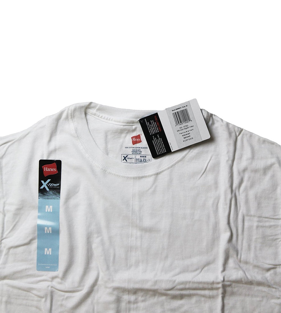 Hanes Mens X-Temp Ultimate Crew Undershirt - 6 Pack (Small, White)