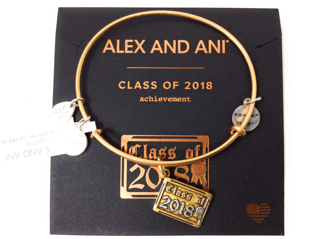 Alex and Ani Womens Class of 2018 EWB Bangle Bracelet, Expandable
