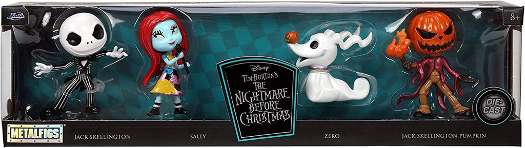 Jada Toys Disney 2.5" The Nightmare Before Christmas 4-Pack Die-cast Metal Figurine, Toys for Kids and Adults