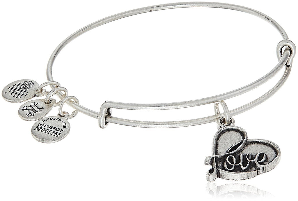 Alex and Ani Womens Path of Symbols - Love IV Charm Bangle