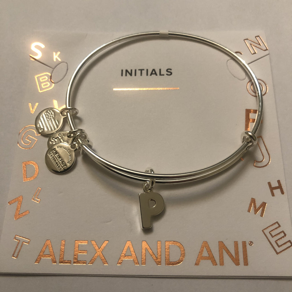 Alex and Ani Initial P III Bangle Bracelet