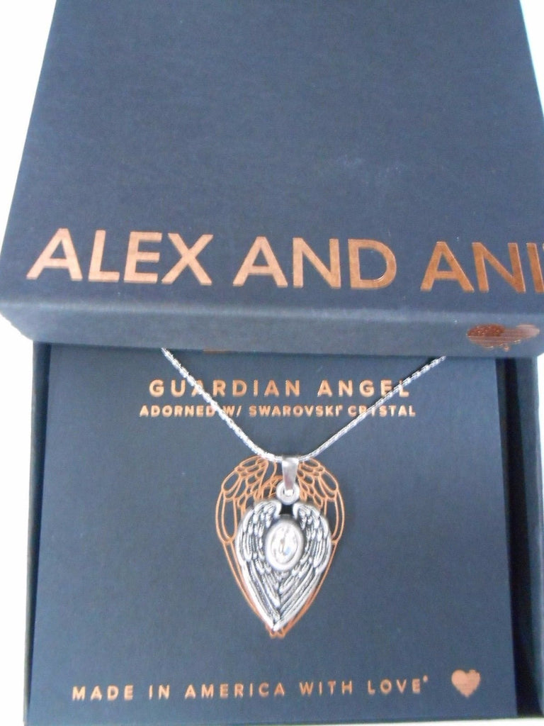 Alex and Ani Path of Symbols Guardian Angel Expandable Wire Necklace, 32"