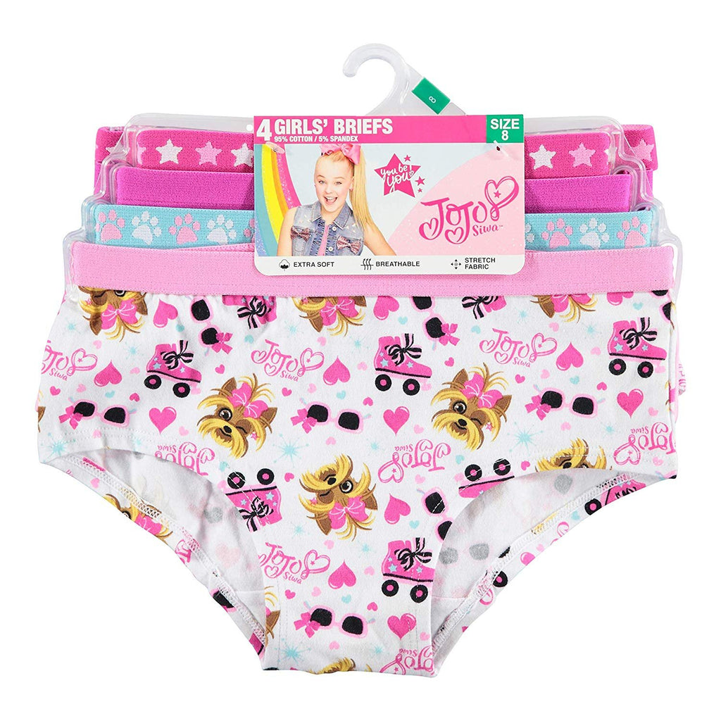 Nickelodeon Girls' Big JoJo Siwa 4pk Supersoft Reactive Print Panties