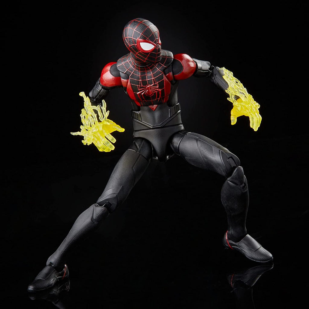 Spider-Man Marvel Legends Series Gamerverse Miles Morales 6-inch Collectible Action Figure Toy and 7 Accessories and 1 Build-A-Figure Part(s)