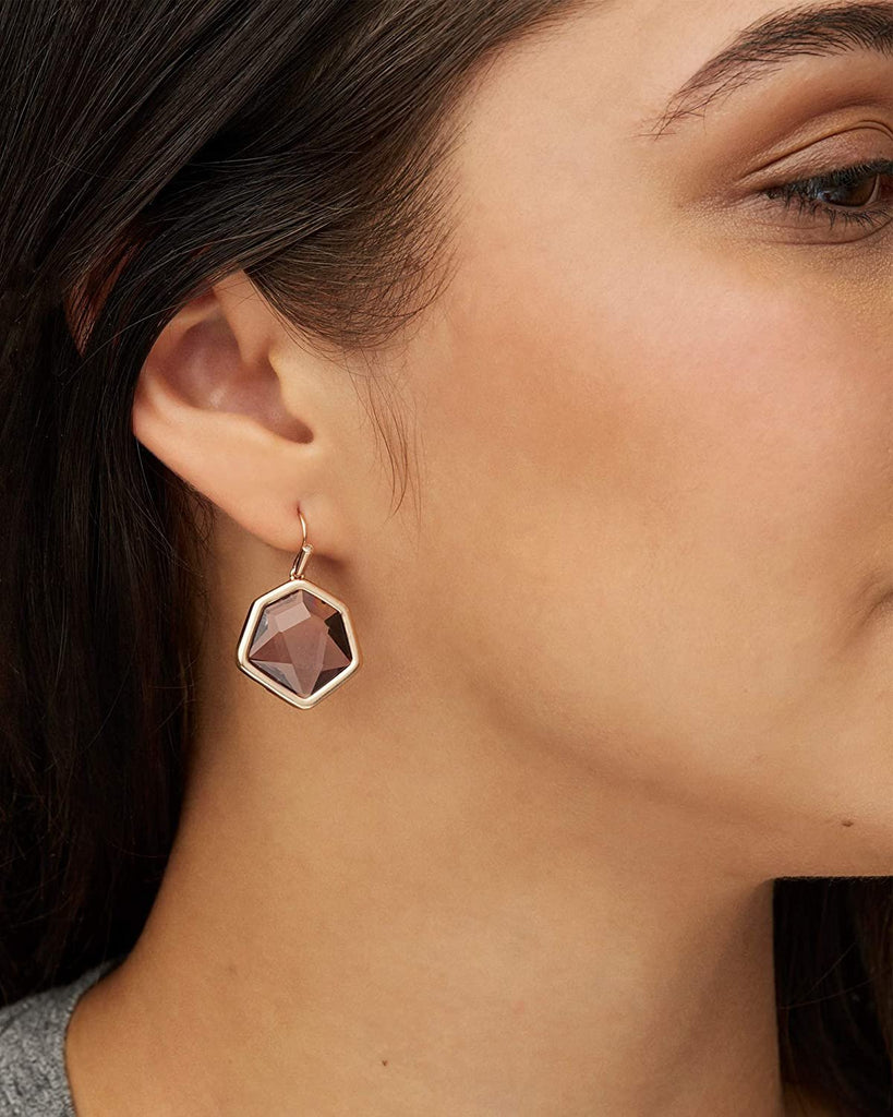 Kendra Scott Vanessa Rose Gold Small Drop Earrings In Peach Ombre