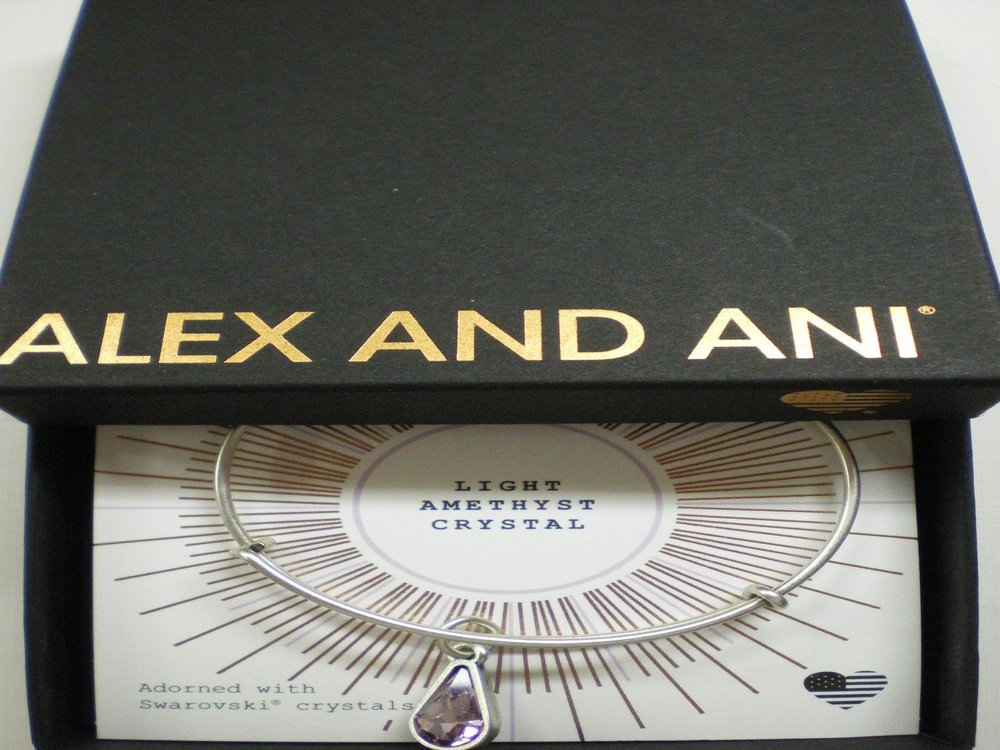 Alex and Ani Womens Swarovski Teardrop Color Code Bangle September/Rafaelian Gold/Sapphire