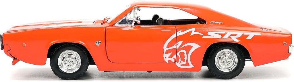 Big Time Muscle 1:24 1968 Dodge Charger Die-Cast Car (Orange)